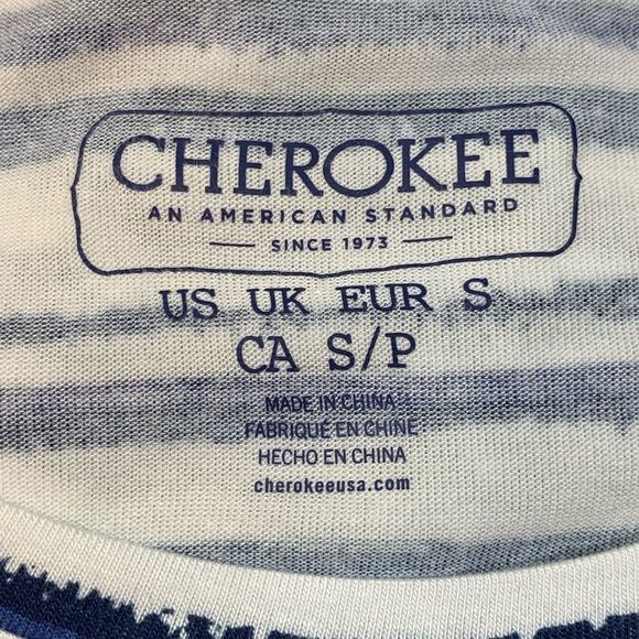 Cherokee Striped Cold Shoulder Dress Navy/White - Picture 2 of 6